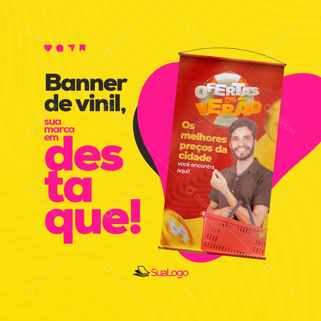 Social Media Gráfica Banner de Vinil PSD Editável