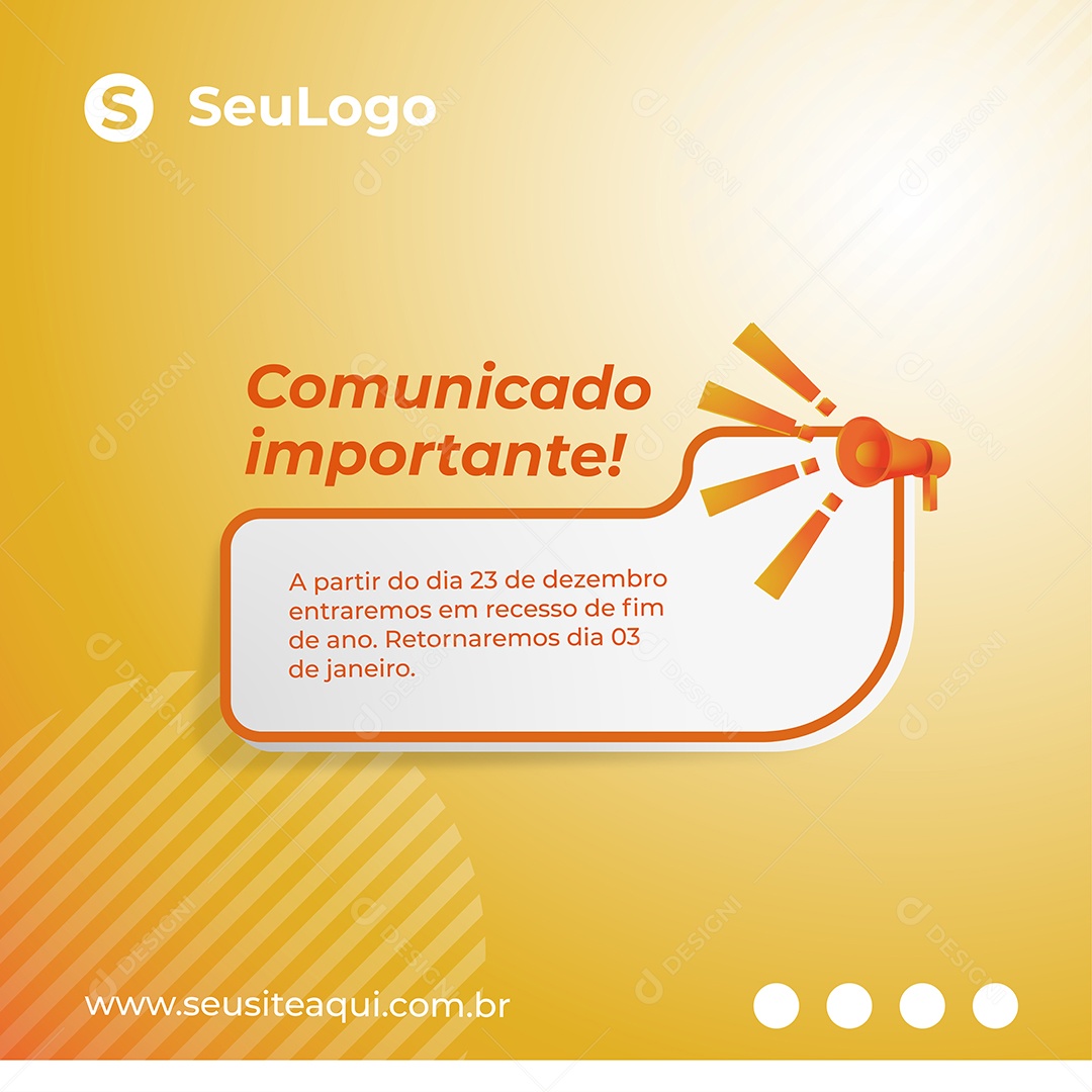 Comunicado Importante Ilustração Vetor EPS