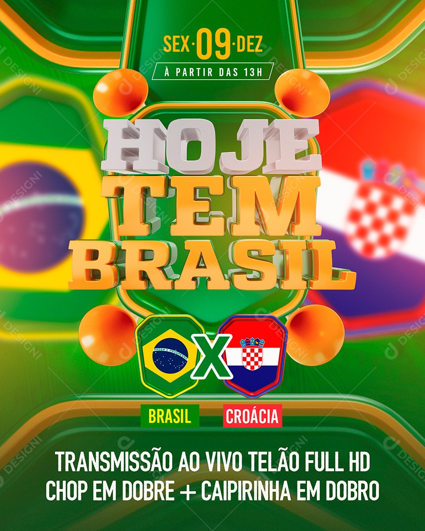 Post World Cup Today There's Brazil Social Media Editable PSD