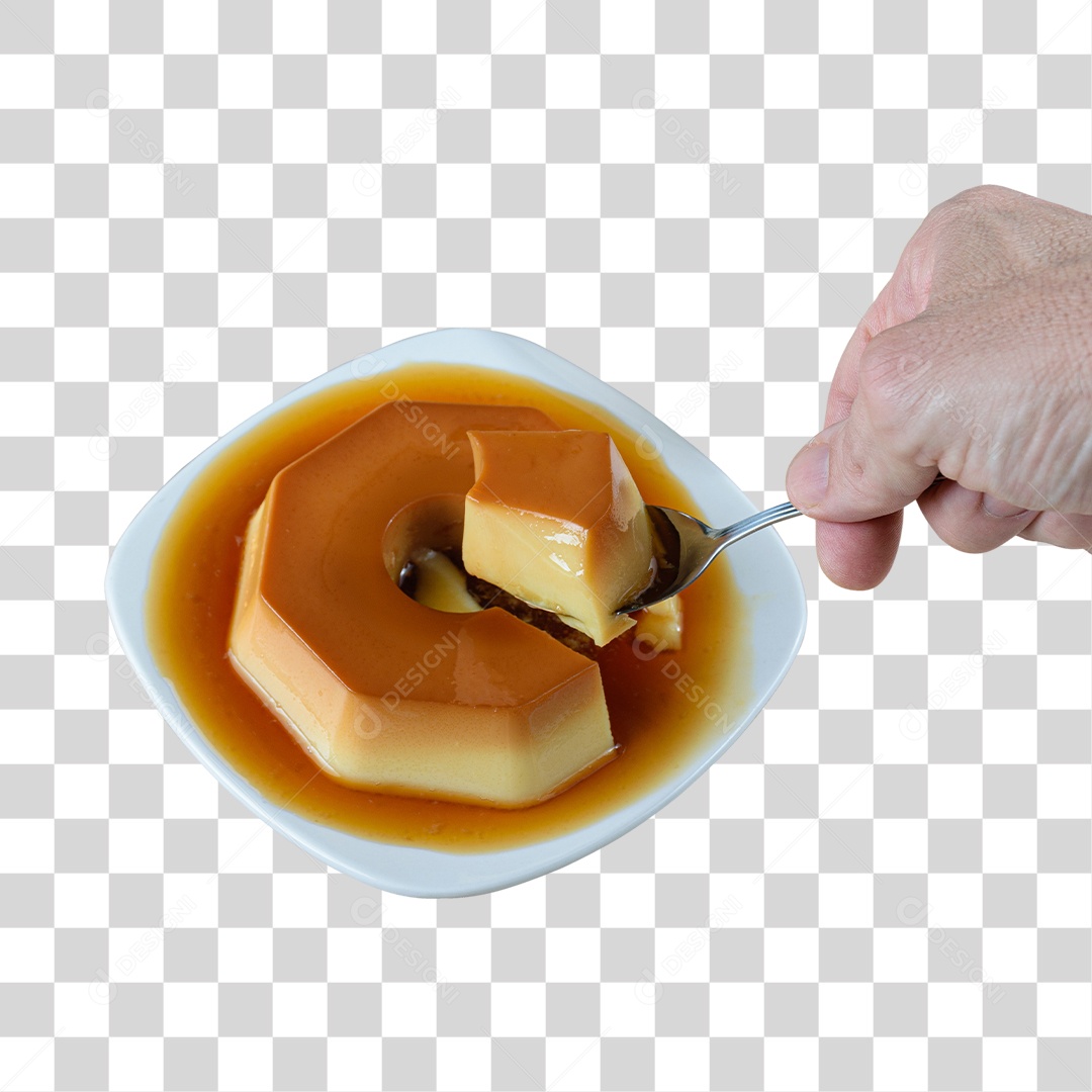 Pudim Em Prato PNG Transparente