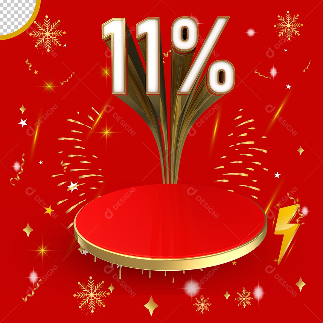 Elemento 3D Para Composição Podium 11% de Desconto PSD