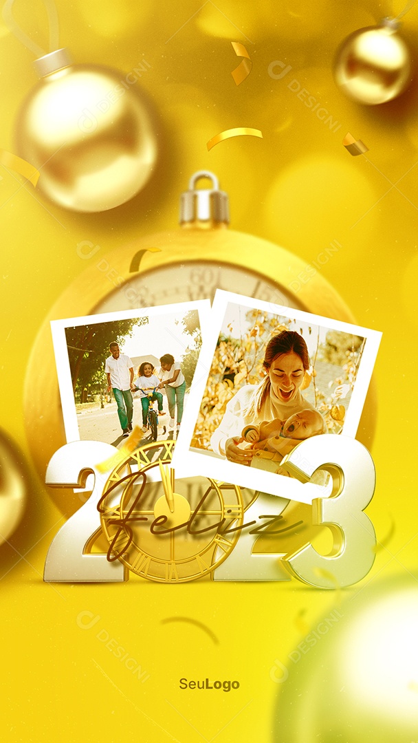 Story Feliz 2023 Ano Novo Social Media PSD Editável