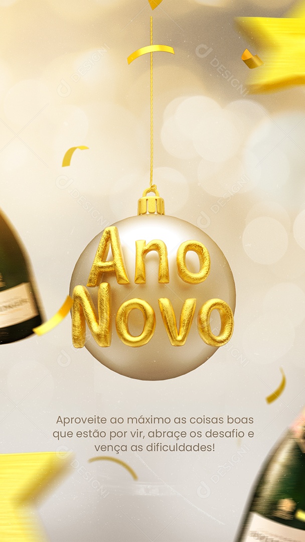 Story Aproveite ao Máximo as Coisa Boas que Estão por Vir Feliz Ano Novo Social Media PSD Editável
