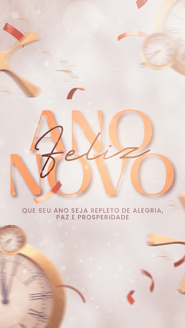 Story Que Seu Ano Seja Repleto de Alegria Feliz Ano Novo Social Media PSD Editável