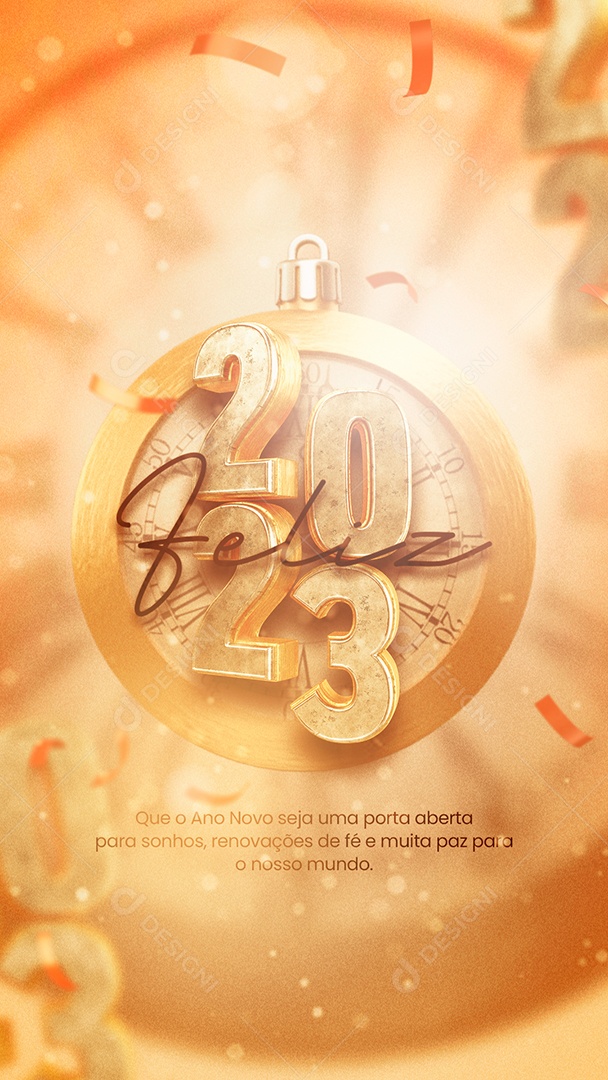 Story Que o Ano Novo Seja uma Porta Aberta para Sonhos Renovações Social Media PSD Editável