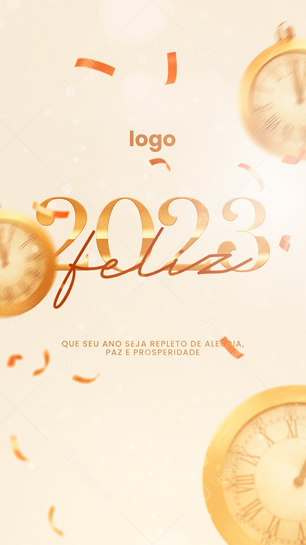 Story Que Seu Ano Seja Repleto de Alegria Feliz Ano Novo Social Media PSD Editável