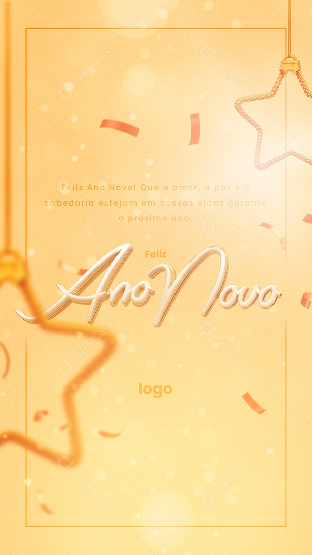 Story Feliz Ano Novo 2023 Social Media PSD Editável
