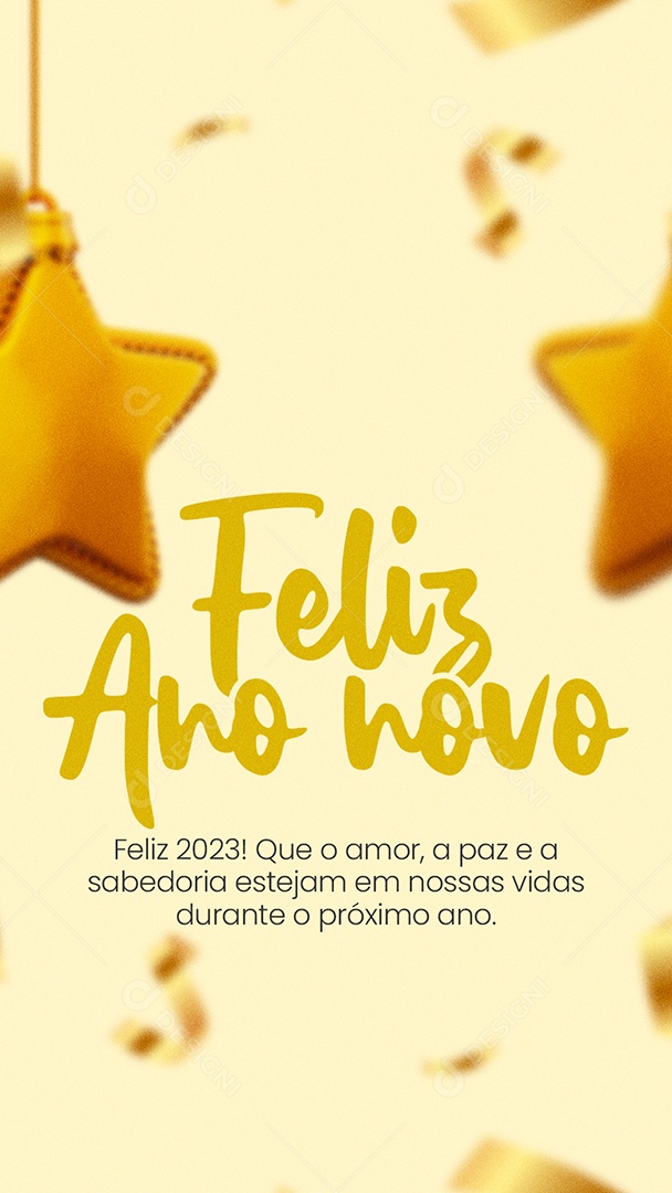 Story Que o Amor a Paz e a Sabedoria Estejam Ano Novo Social Media PSD Editável