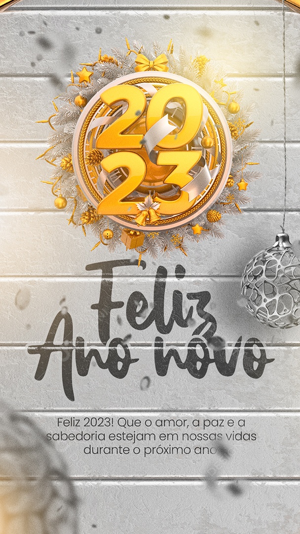 Story Que o Amor a Paz e a Sabedoria Estejam Ano Novo Social Media PSD Editável