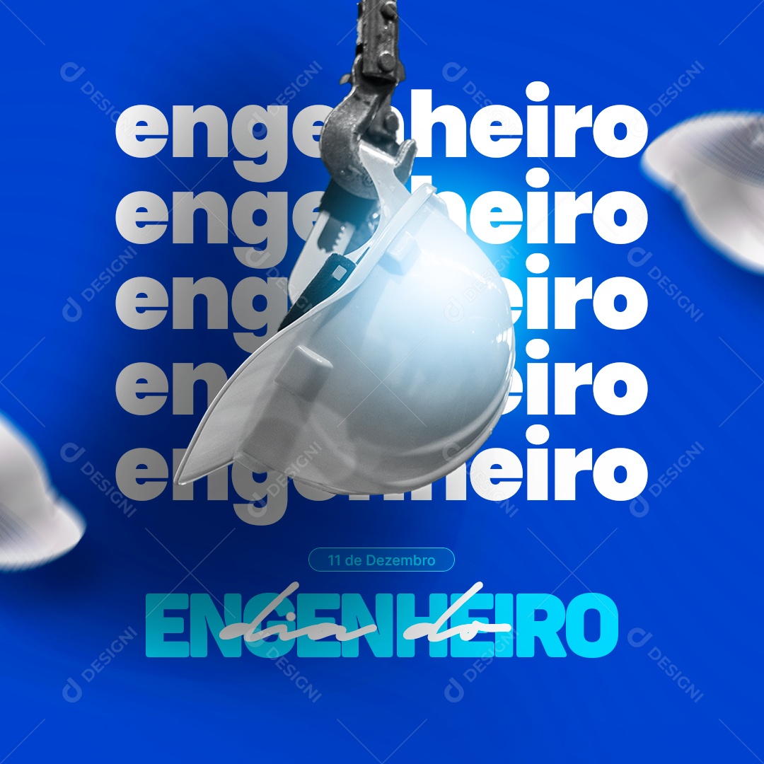 Dia do Engenheiro  11 de Dezembro Social Media PSD Editável