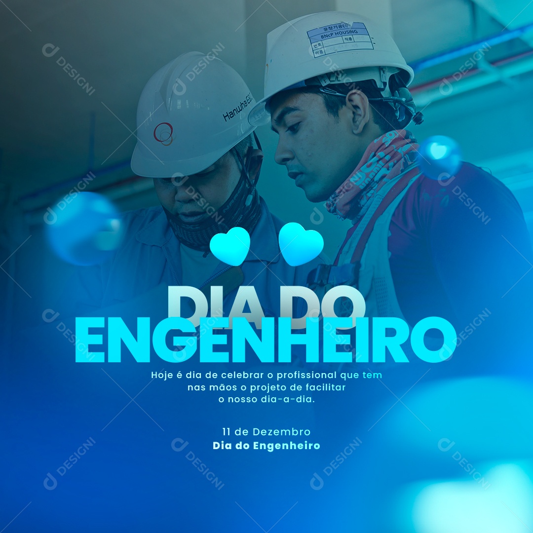 Hoje é Dia de Celebrar Dia do Engenheiro Social Media PSD Editável