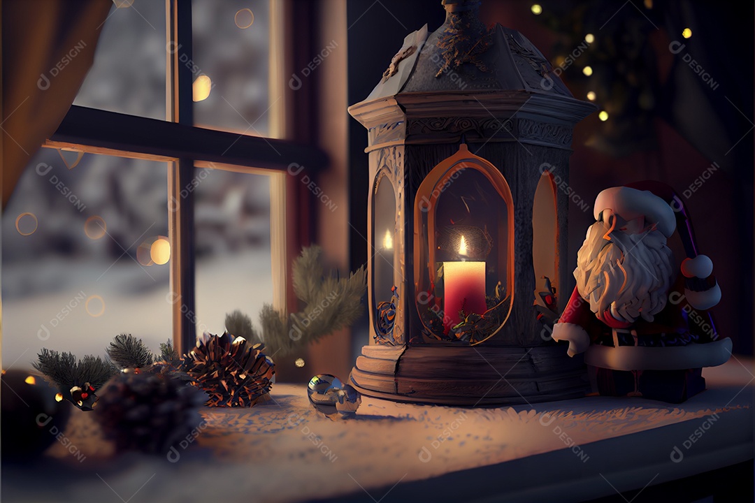 Decore a sala de recepção Feliz Natal e Ano Novo