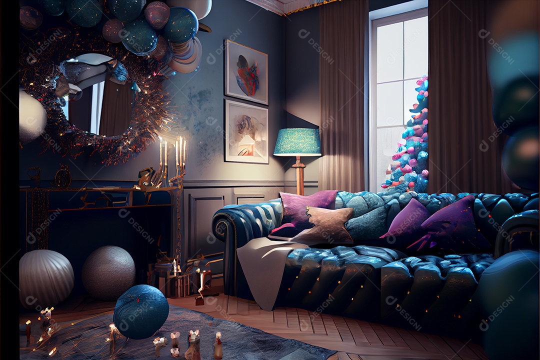 Quarto de vestir para comemorar o ano novo