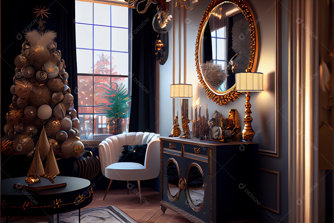 Quarto de vestir para comemorar o ano novo