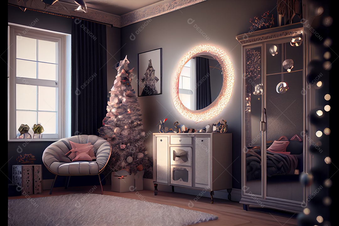 Quarto de vestir para comemorar o ano novo