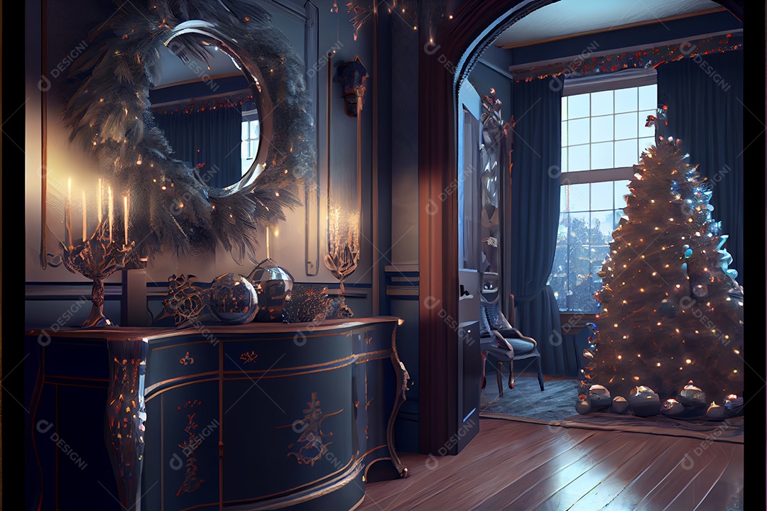 Quarto de vestir para comemorar o ano novo