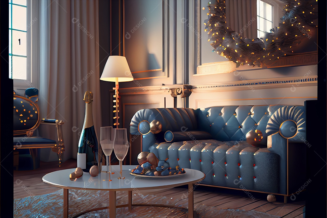 Quarto de vestir para comemorar o ano novo