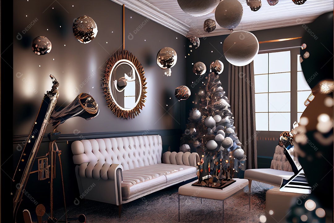 Quarto de vestir para comemorar o ano novo