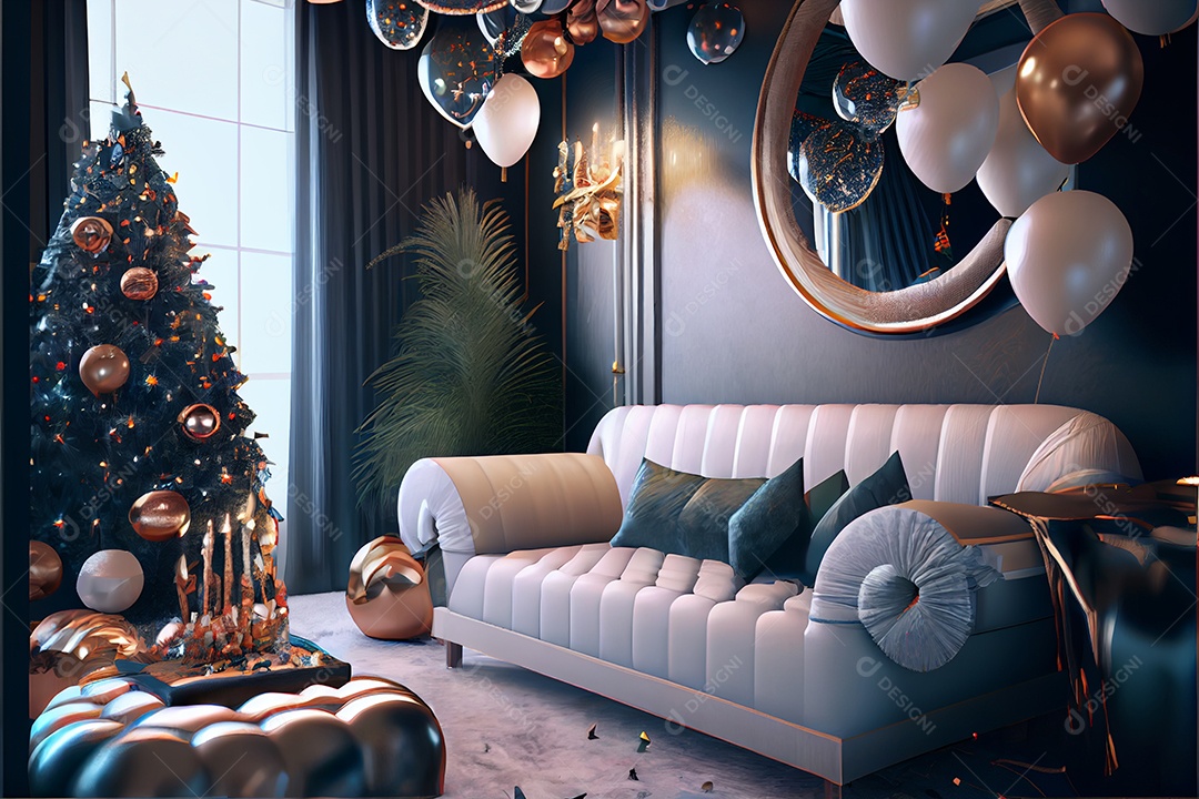 Quarto de vestir para comemorar o ano novo