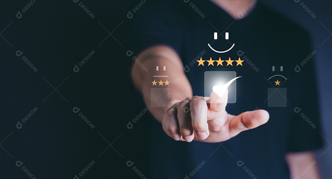 Atendimento ao cliente e conceito de satisfação, pessoas de negócios