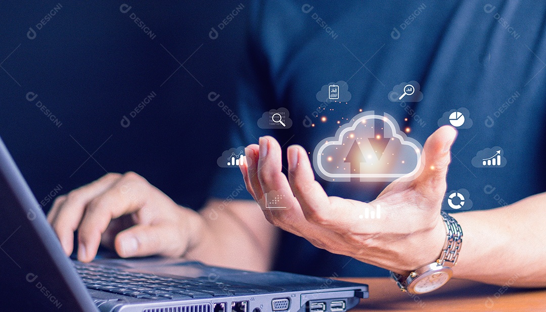 Tecnologia de nuvem. Armazenamento de dados. Serviço de rede e internet