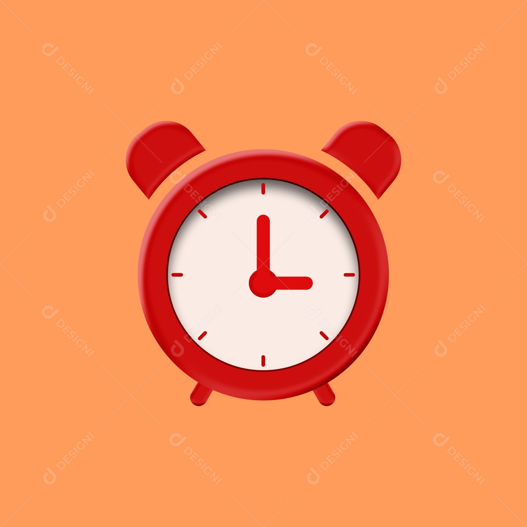 Elemento 3D Para Composição Despertador PSD