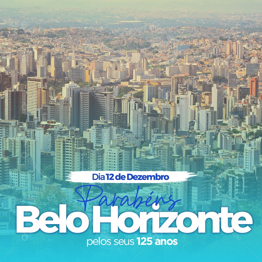 Parabéns Belo Horizonte Pelos Seus 125 Anos Social Media PSD Editável