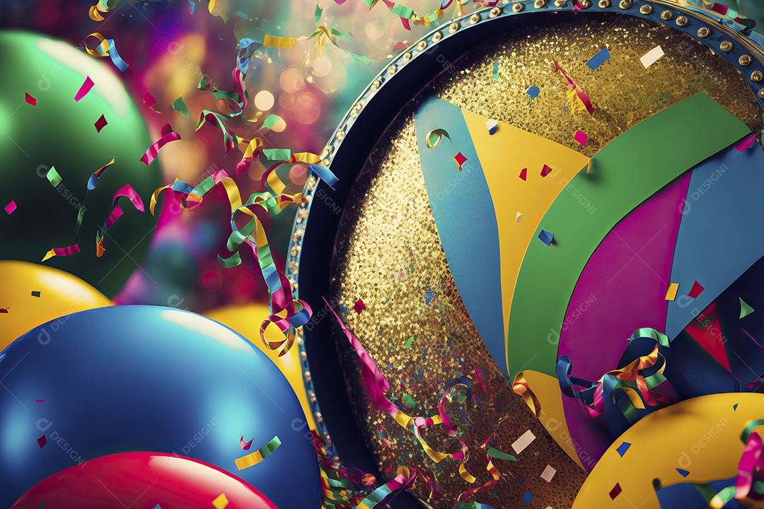 Banner de celebração para festa de carnaval, festa junina, festa de Parintins. Modelo de convite e cartaz.