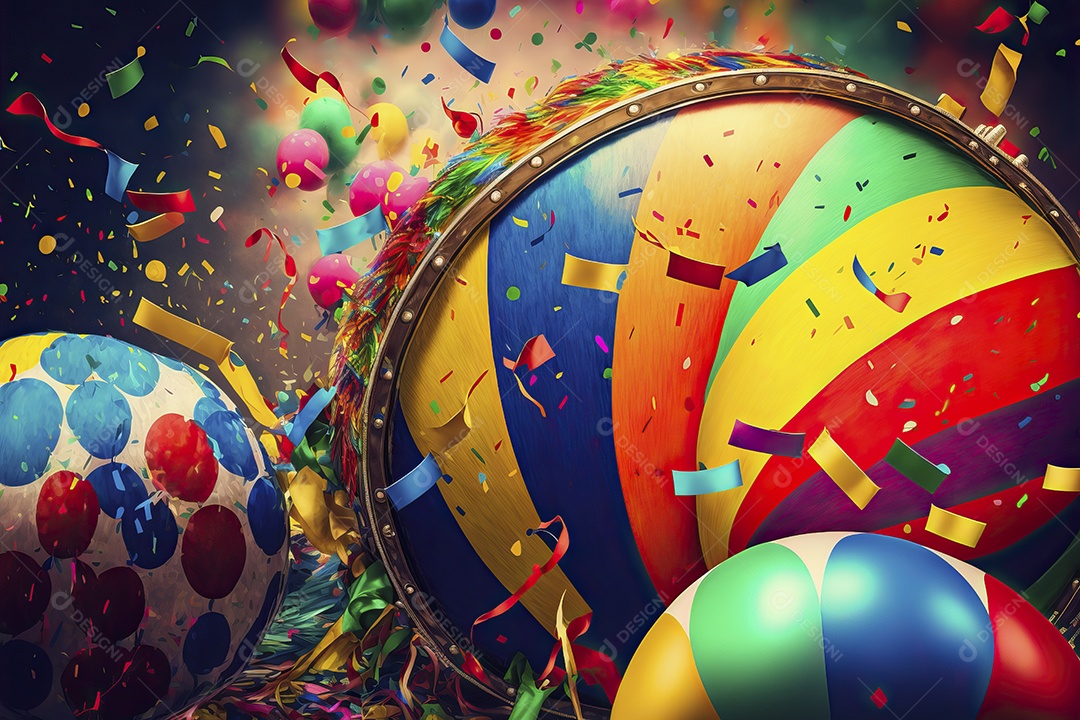 Banner de celebração para festa de carnaval, festa junina, festa de Parintins. Modelo de convite e cartaz.