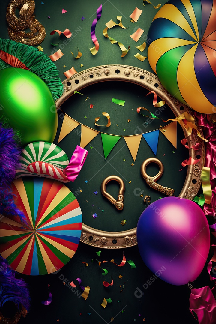 Banner de celebração para festa de carnaval, festa junina, festa de Parintins. Modelo de convite e cartaz.