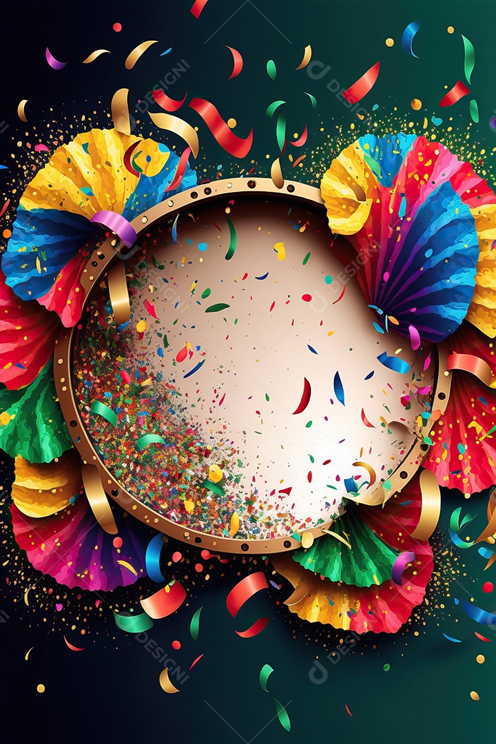 Banner de celebração para festa de carnaval, festa junina, festa de Parintins. Modelo de convite e cartaz.