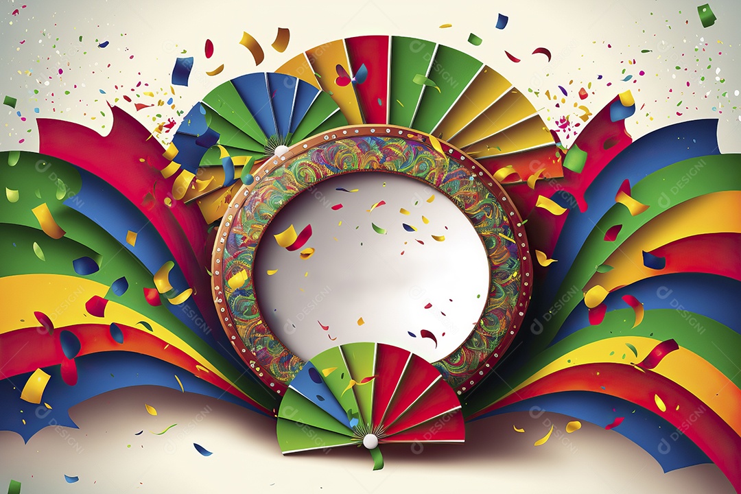 Banner de celebração para festa de carnaval, festa junina, festa de Parintins. Modelo de convite e cartaz.