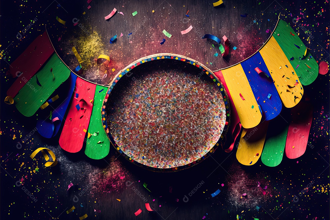 Banner de celebração para festa de carnaval, festa junina, festa de Parintins. Modelo de convite e cartaz.