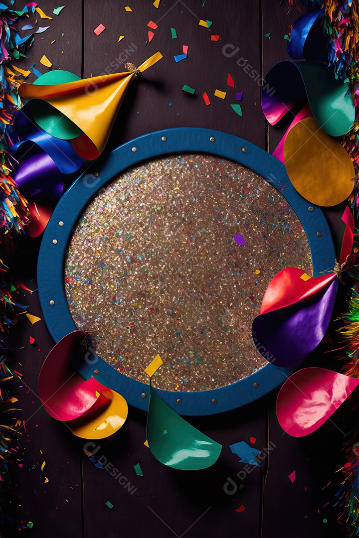 Banner de celebração para festa de carnaval, festa junina, festa de Parintins. Modelo de convite e cartaz.