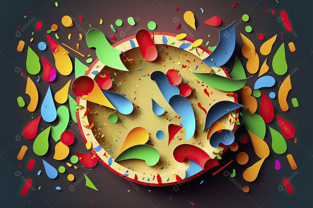 Banner de celebração para festa de carnaval, festa junina, festa de Parintins. Modelo de convite e cartaz.