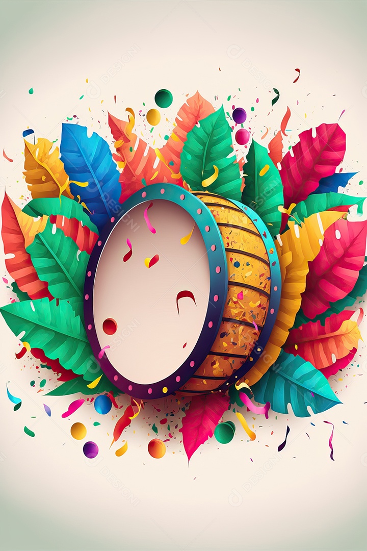 Banner de celebração para festa de carnaval, festa junina, festa de Parintins. Modelo de convite e cartaz.