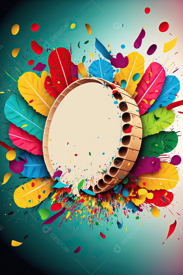 Banner de celebração para festa de carnaval, festa junina, festa de Parintins. Modelo de convite e cartaz.