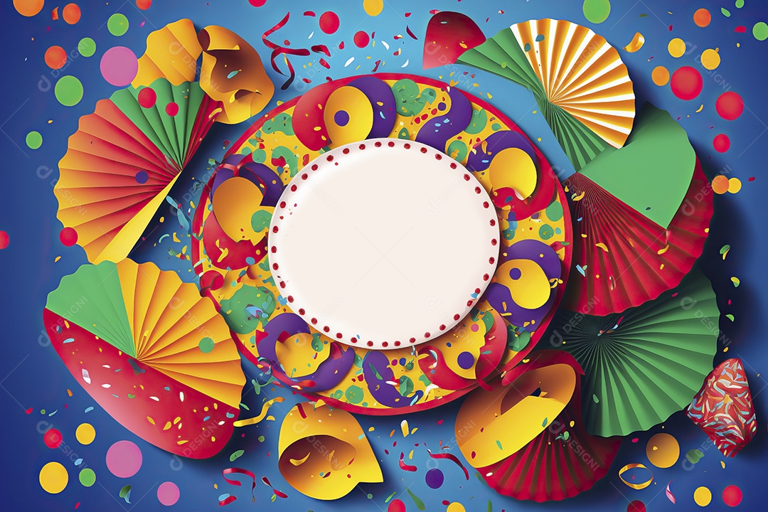 Banner de celebração para festa de carnaval, festa junina, festa de Parintins. Modelo de convite e cartaz.