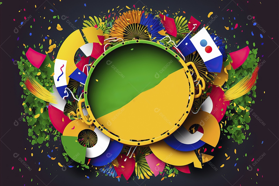 Celebration banner for Carnaval party, Festa Junina, Festa de Parintins. Invitation and poster template.