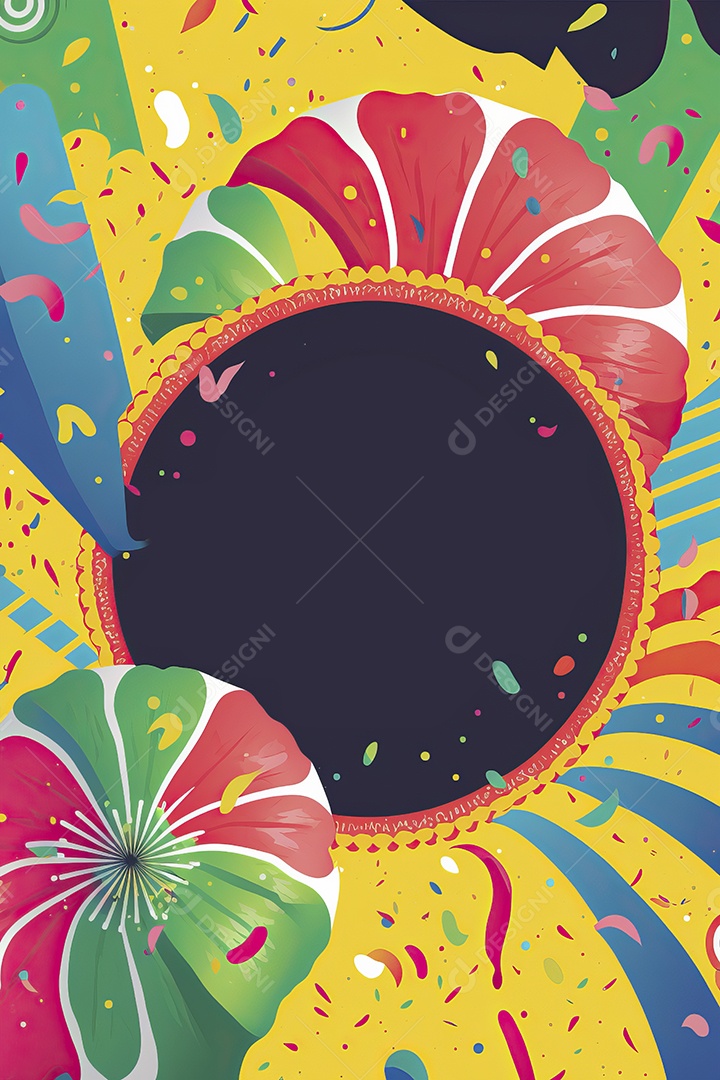 Banner de celebração para festa de carnaval, festa junina, festa de Parintins. Modelo de convite e cartaz.