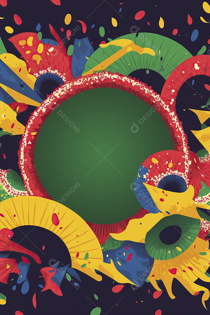 Banner de celebração para festa de carnaval, festa junina, festa de Parintins. Modelo de convite e cartaz.