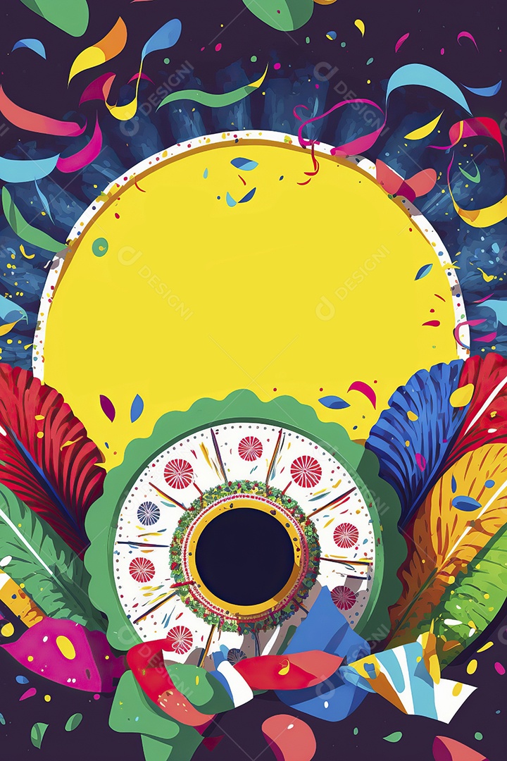 Banner de celebração para festa de carnaval, festa junina, festa de Parintins. Modelo de convite e cartaz.