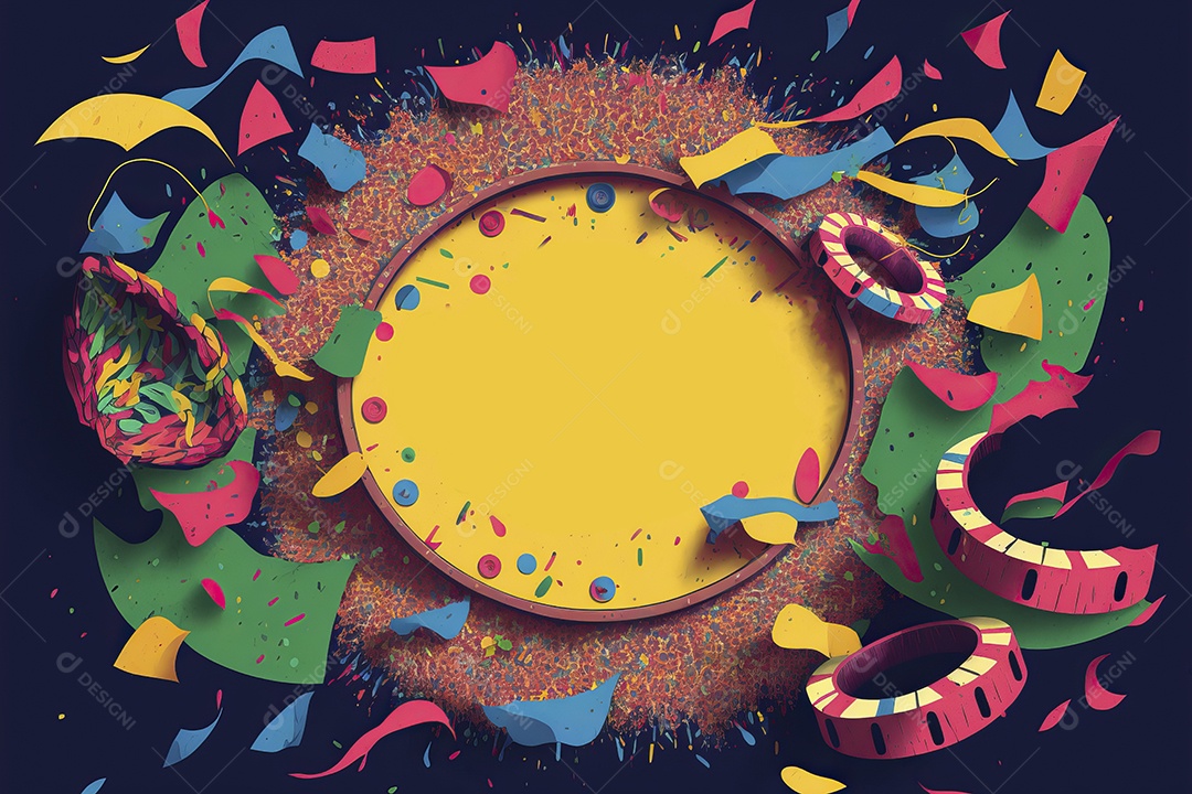 Banner de celebração para festa de carnaval, festa junina, festa de Parintins. Modelo de convite e cartaz.