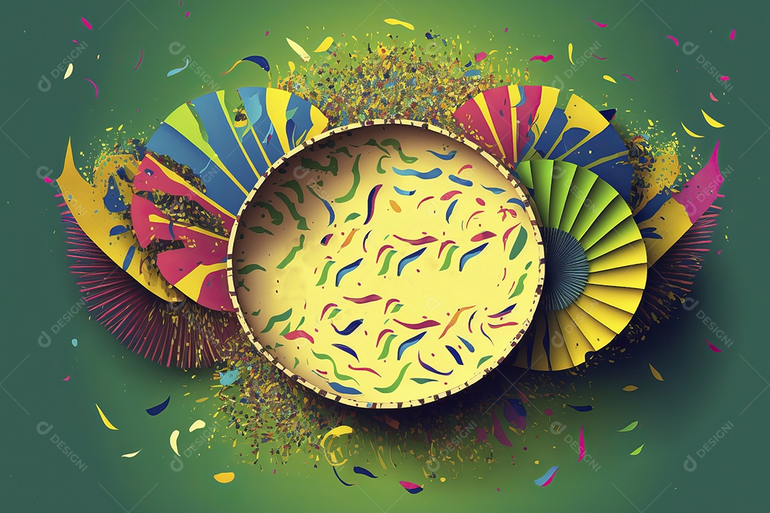 Banner de celebração para festa de carnaval, festa junina, festa de Parintins. Modelo de convite e cartaz.