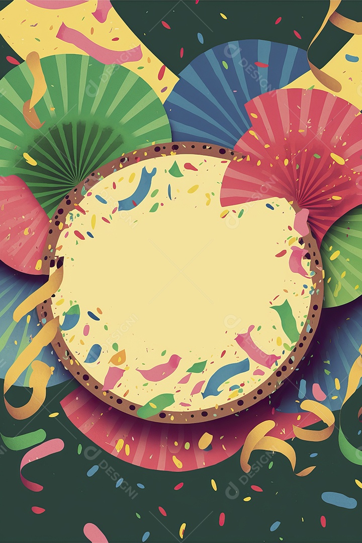 Banner de celebração para festa de carnaval, festa junina, festa de Parintins. Modelo de convite e cartaz.