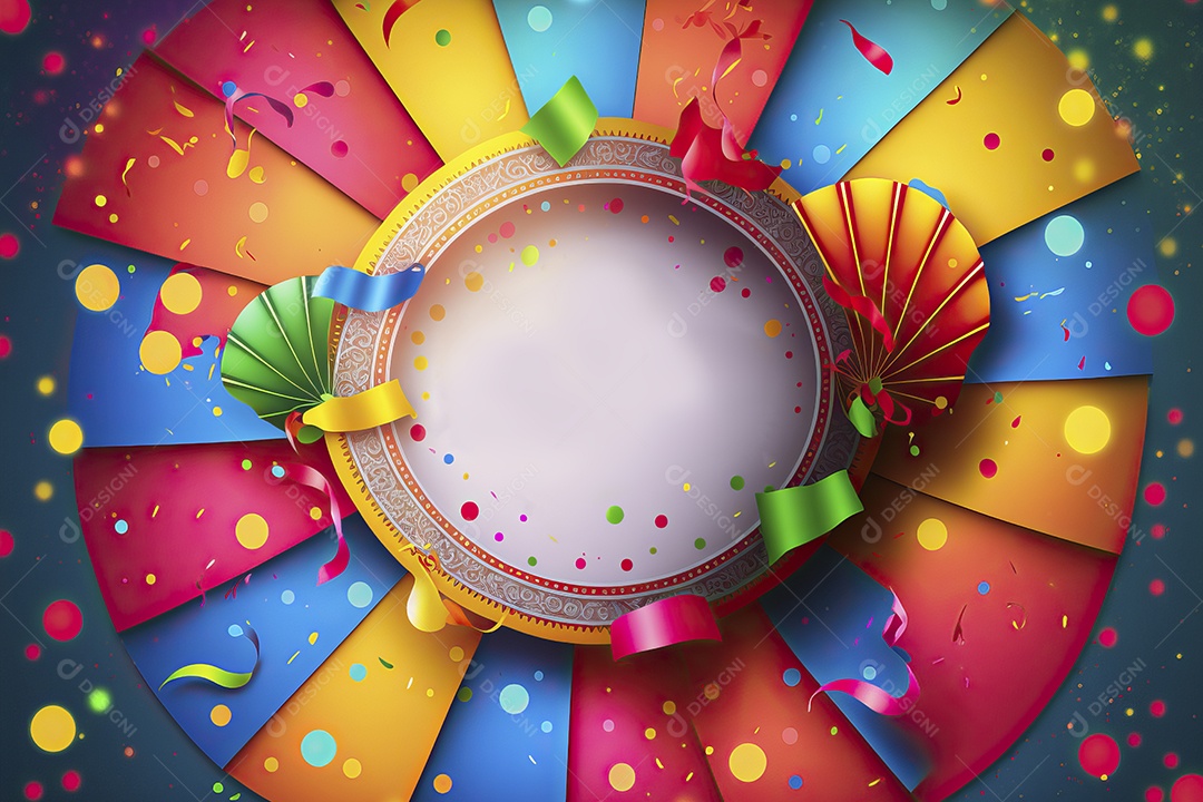 Banner de celebração para festa de carnaval, festa junina, festa de Parintins. Modelo de convite e cartaz.