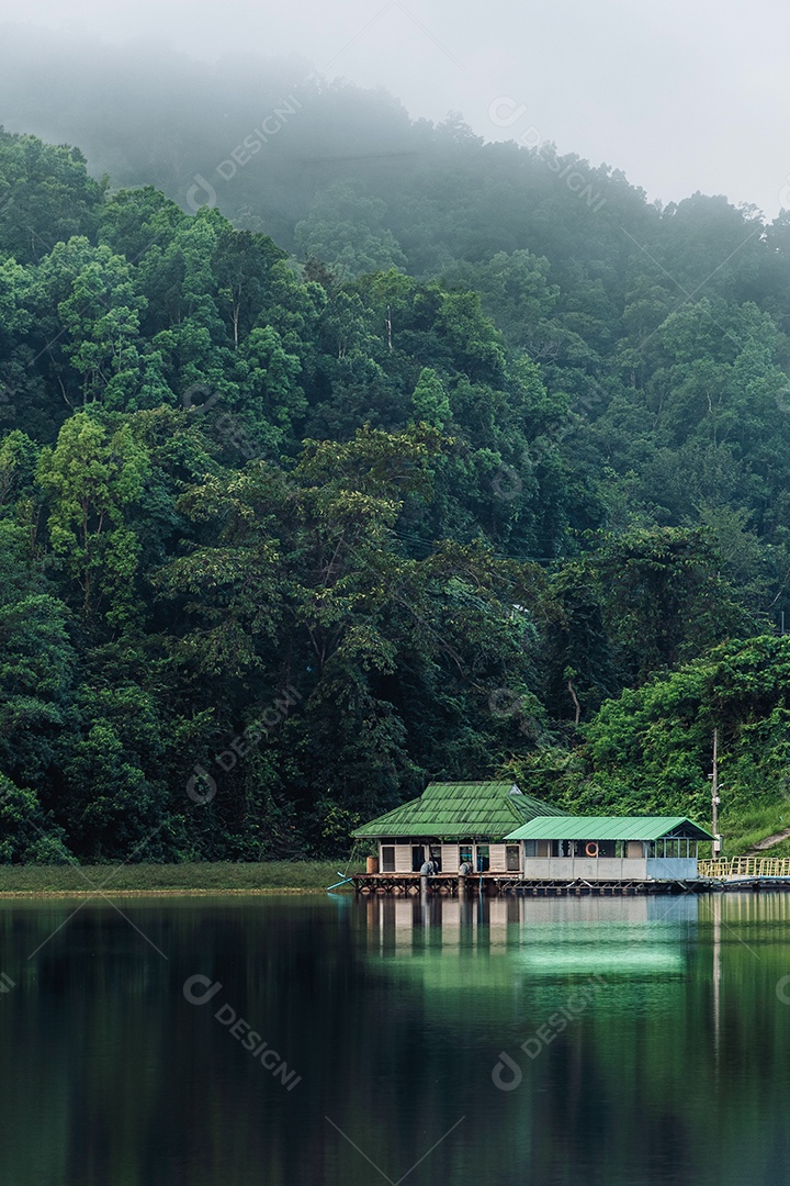 paisagem do reservatório em Rayong Tailândia