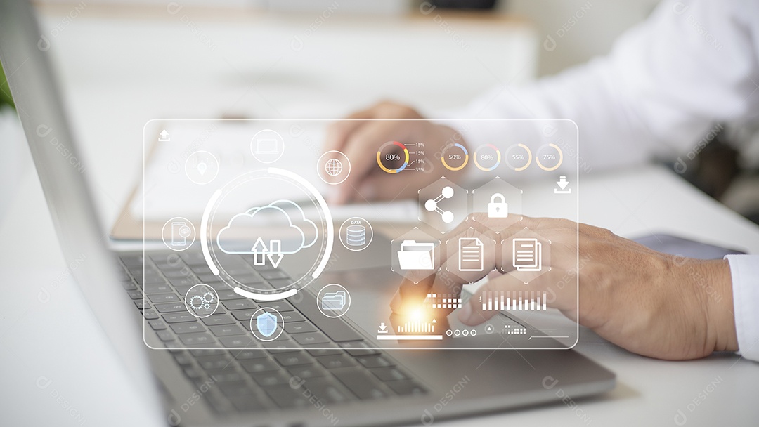 Diagrama de computação em nuvem Serviço de tecnologia de armazenamento de dados de rede