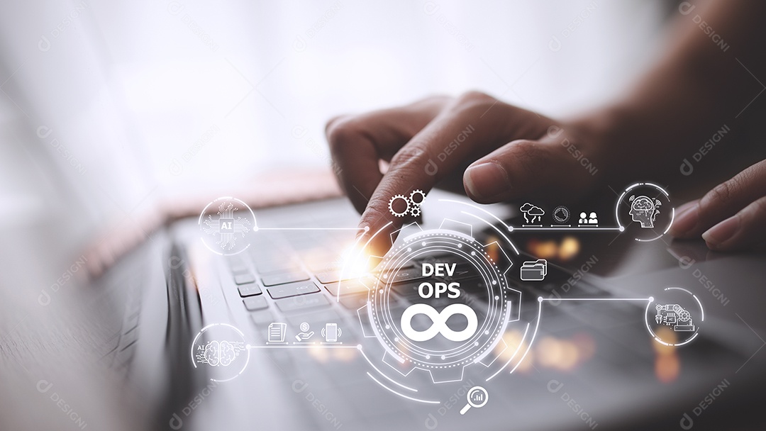 Conceito de DevOps, desenvolvimento de software e operações de TI, programação ágil