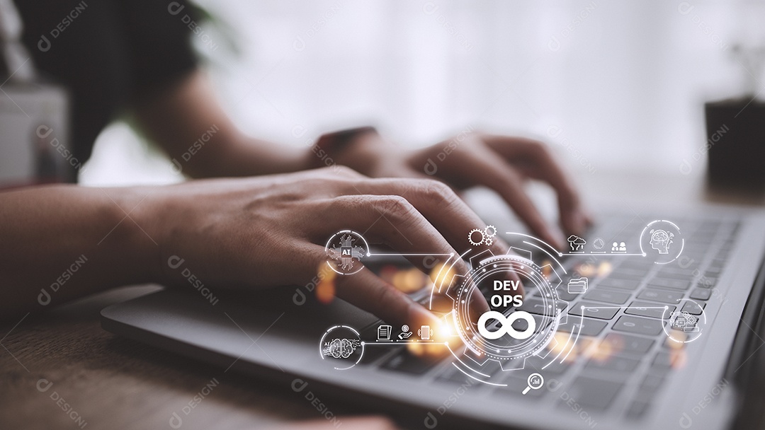 Conceito de DevOps, desenvolvimento de software e operações de TI, programação ágil